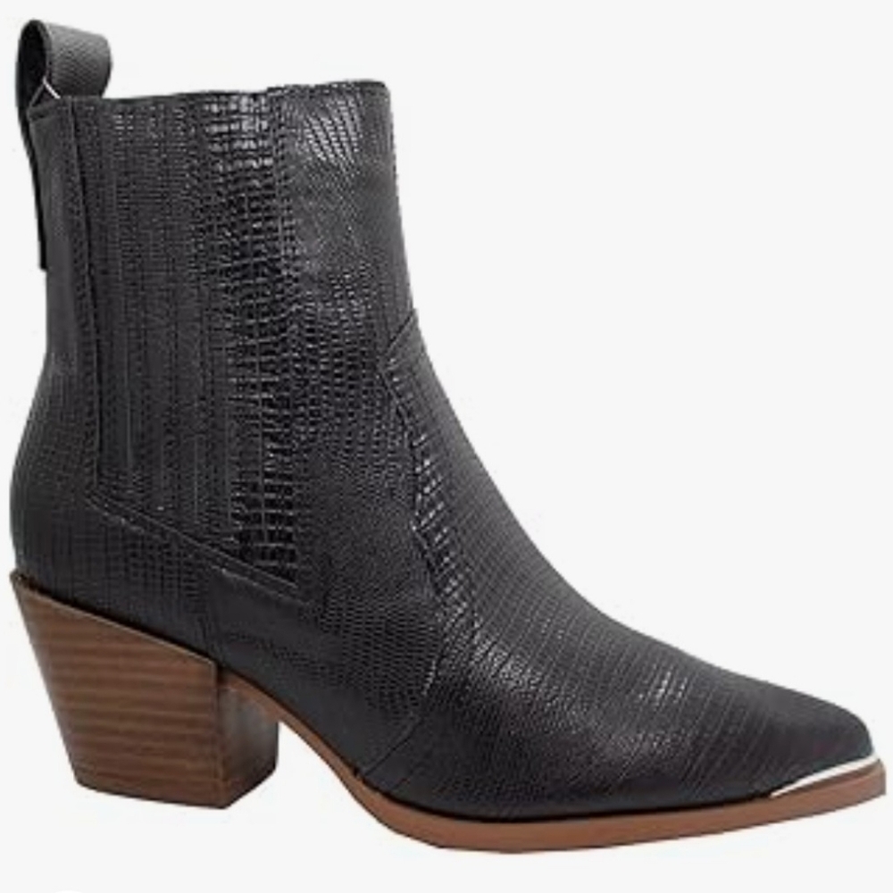ARiderGirl Eleanor Animal Print Pointed Toe Ankle Boots Size 5.5
